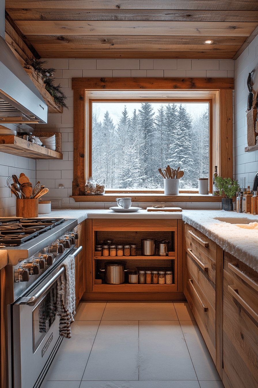 old cabin interior kitchen