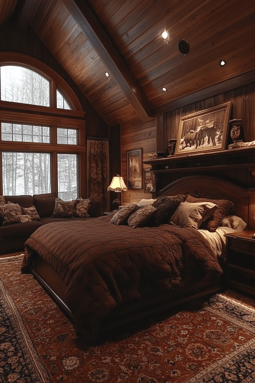 old cabin interior bedroom