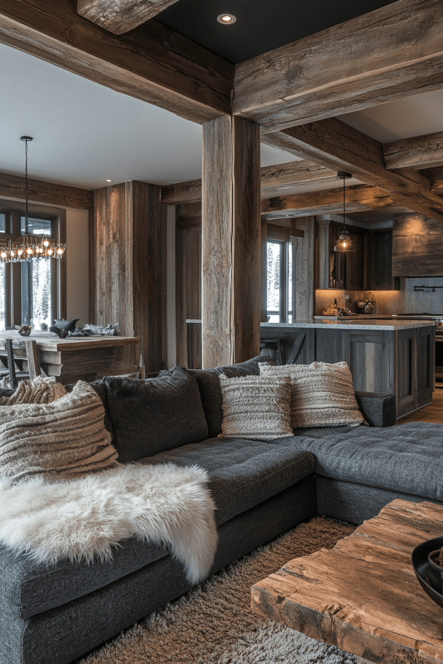 dark gray couch living room
