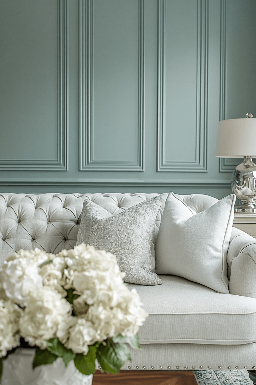 green living room decor