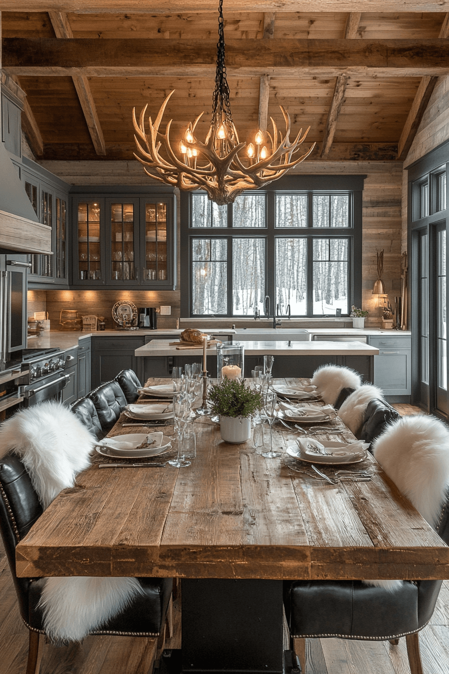 old cabin interior kitchen