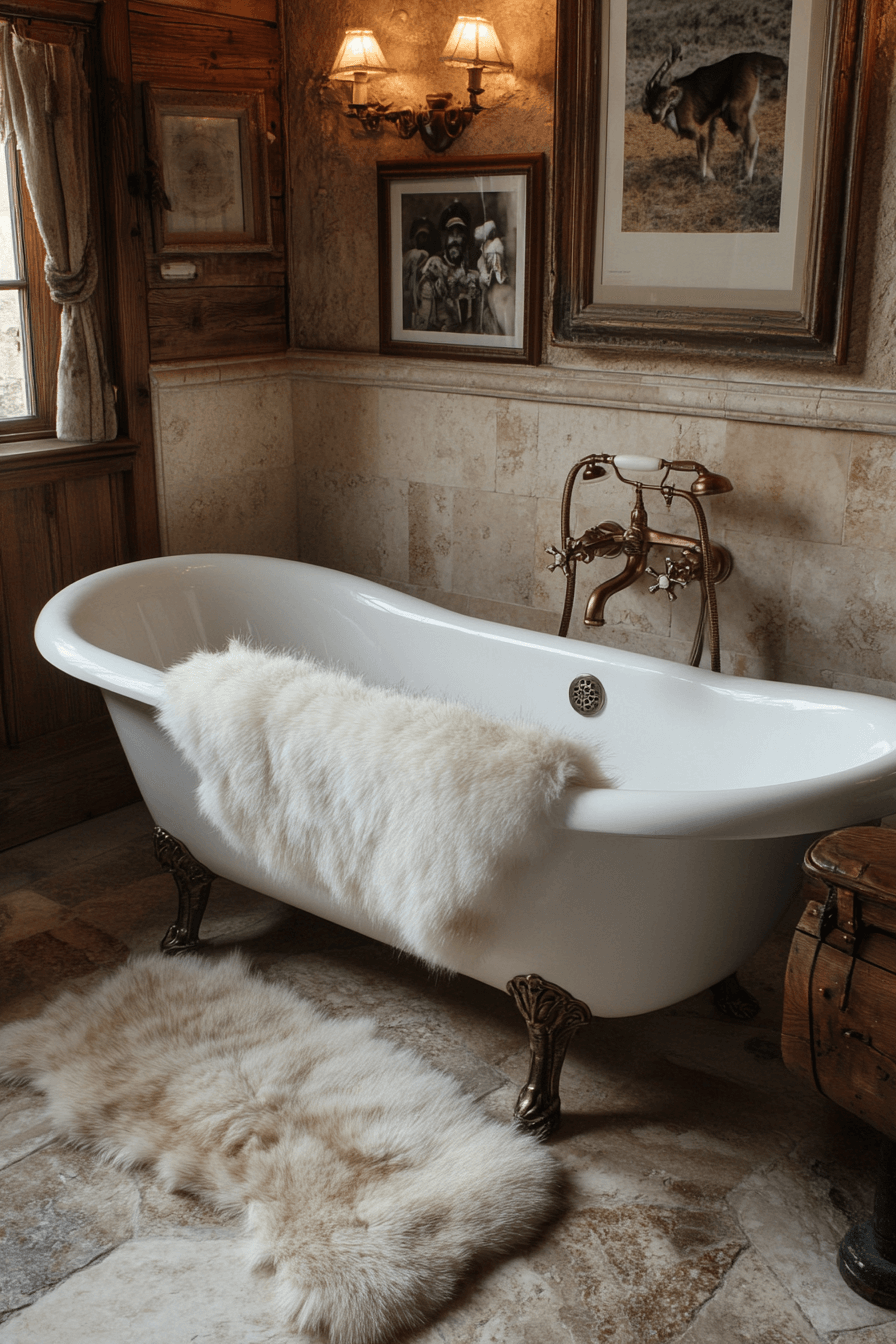 old cabin interior bathroom
