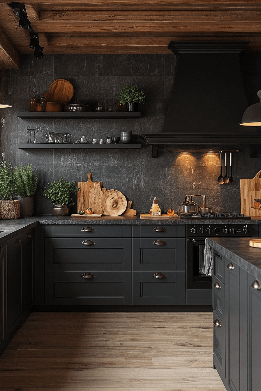 small moody kitchen