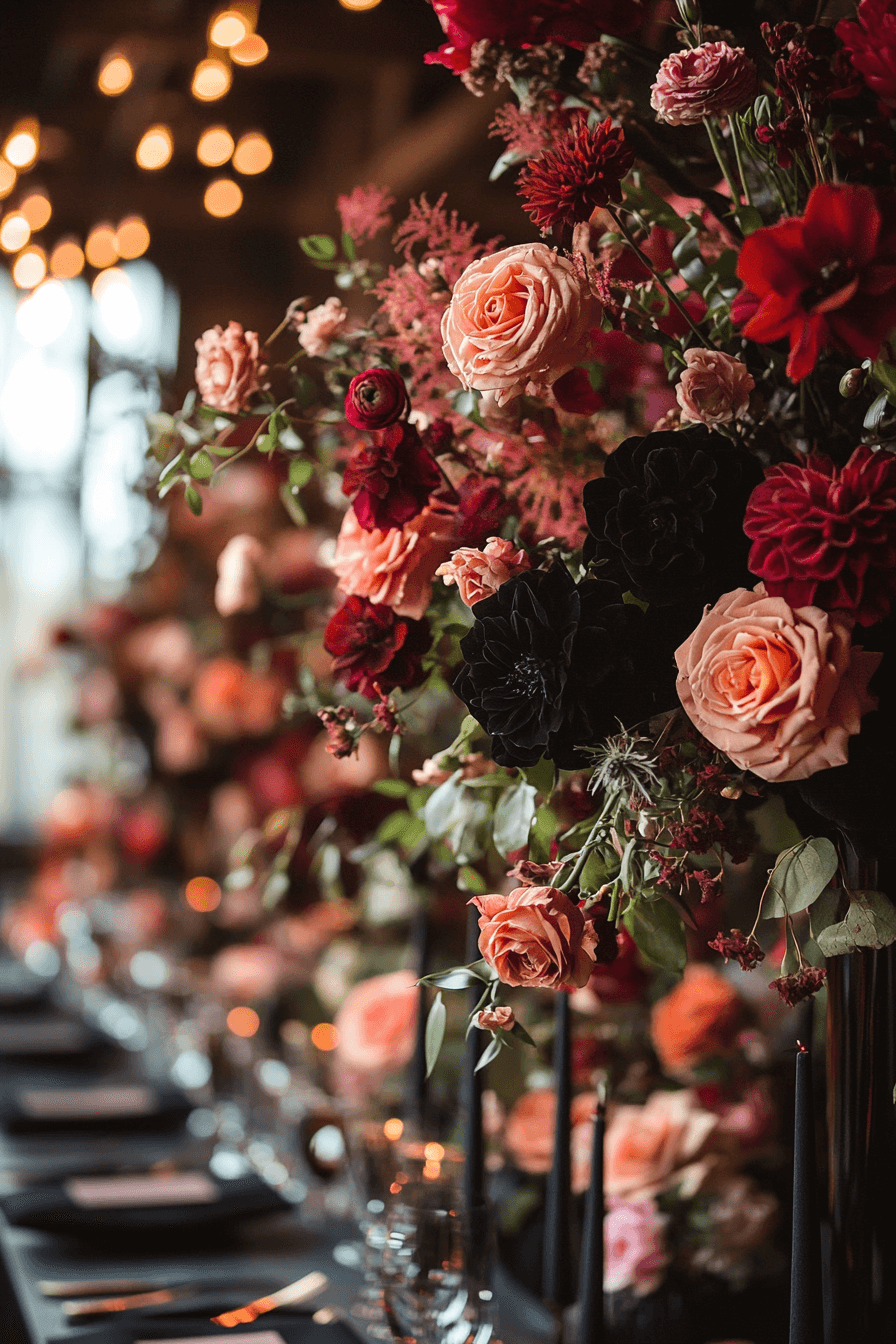 moody romantic wedding decor