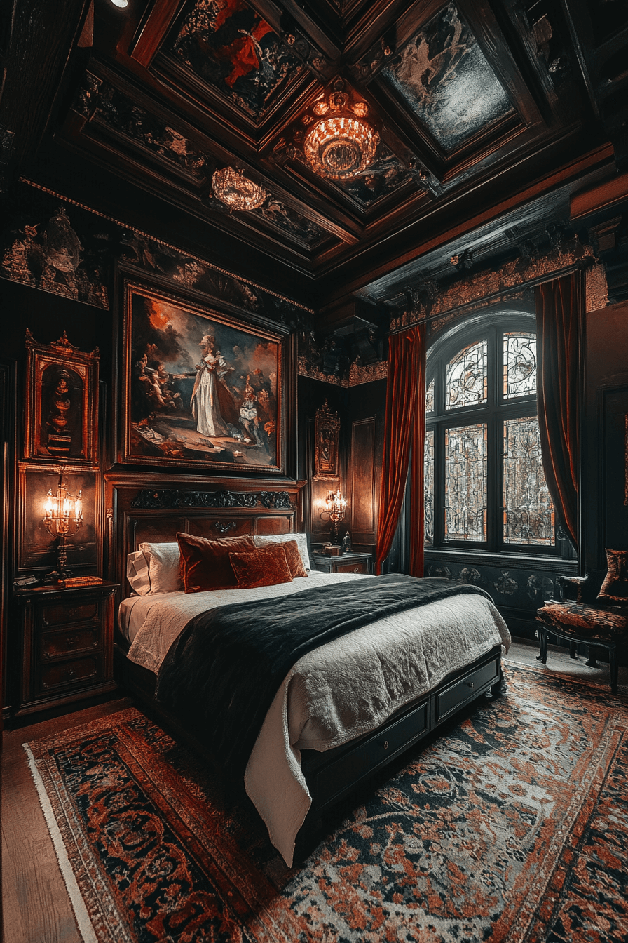 moody vintage bedroom