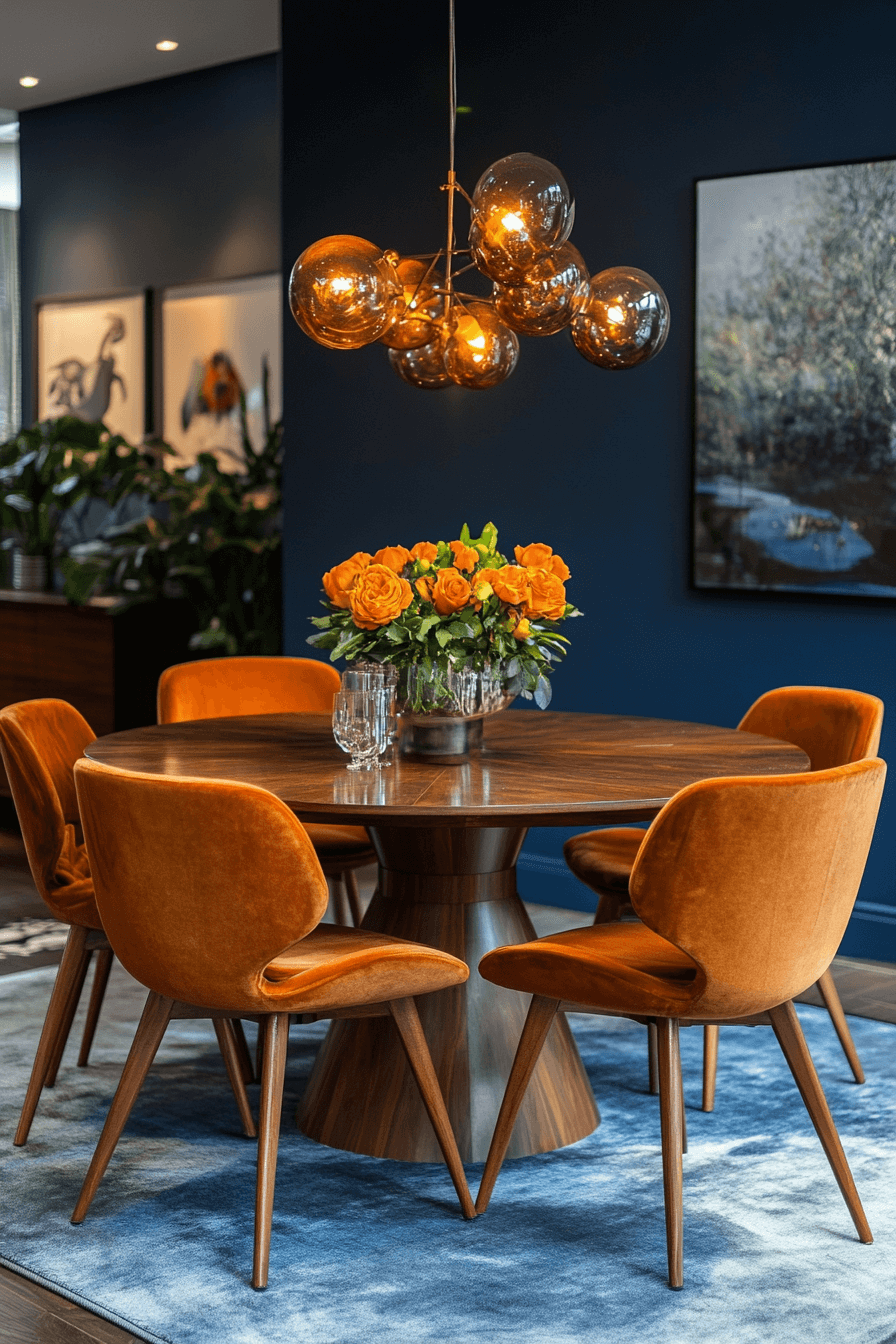moody vintage dining room