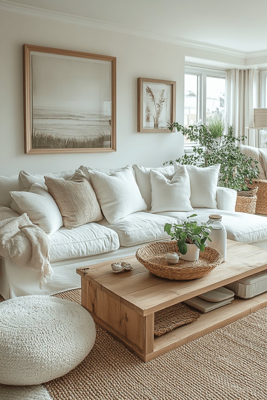white living room decor