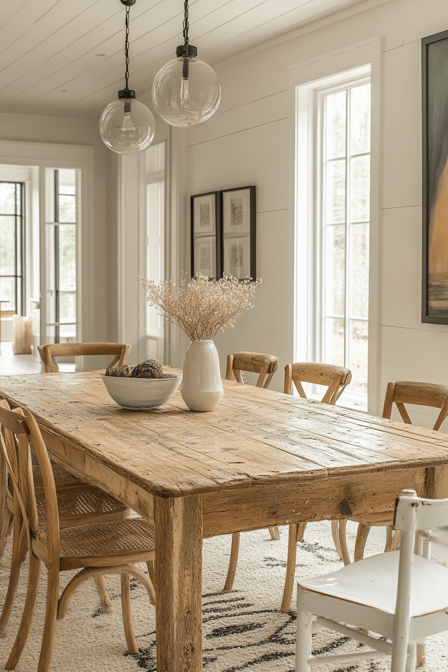 modern vintage dining room