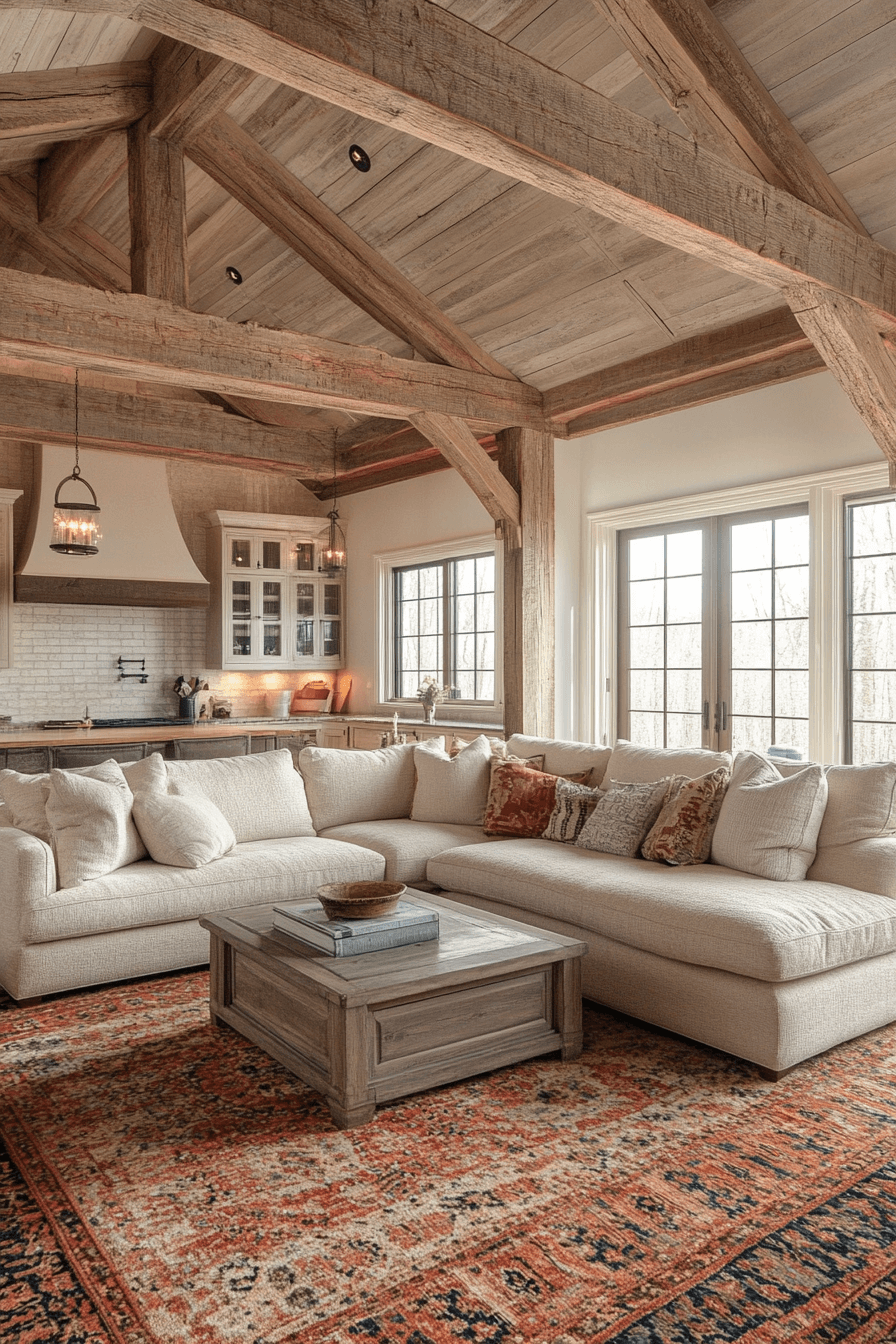 old cabin interior living room