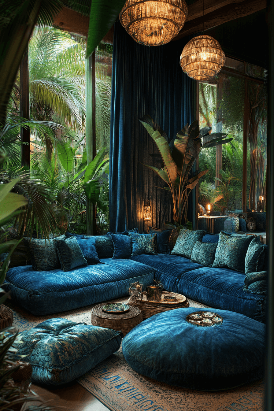 tropical living room