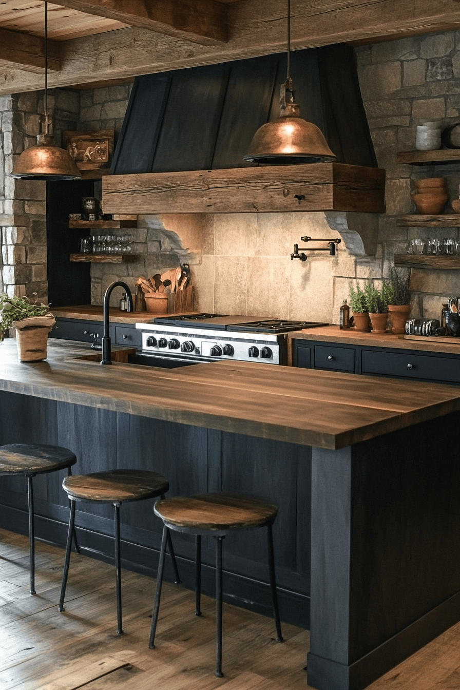 moody cottage kitchen