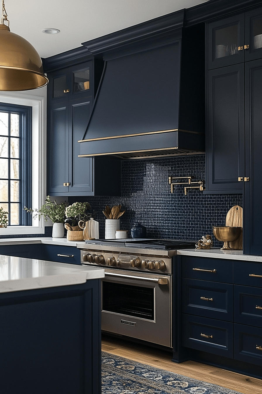 dark and moody kitchen