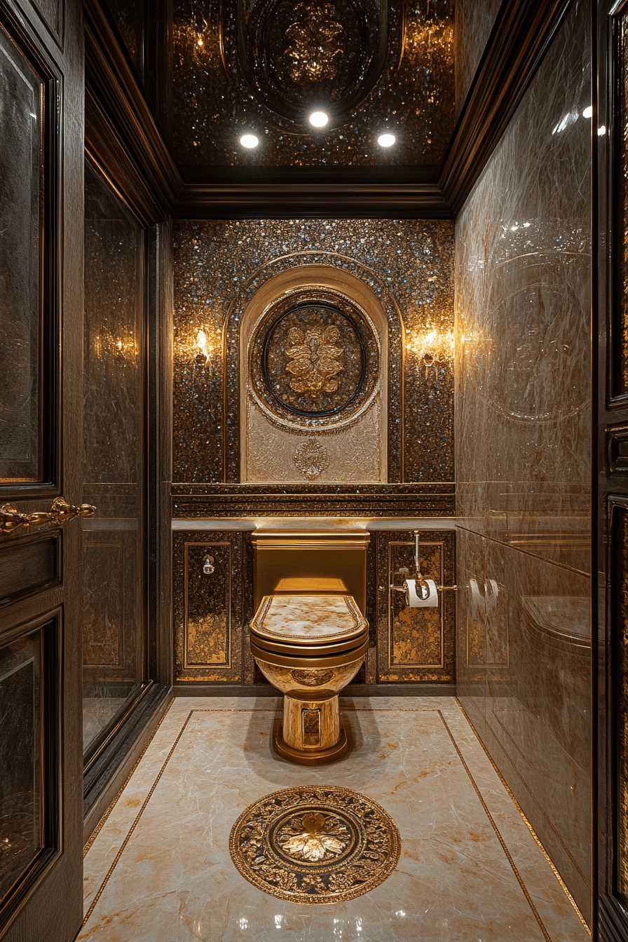 moody vintage bathroom