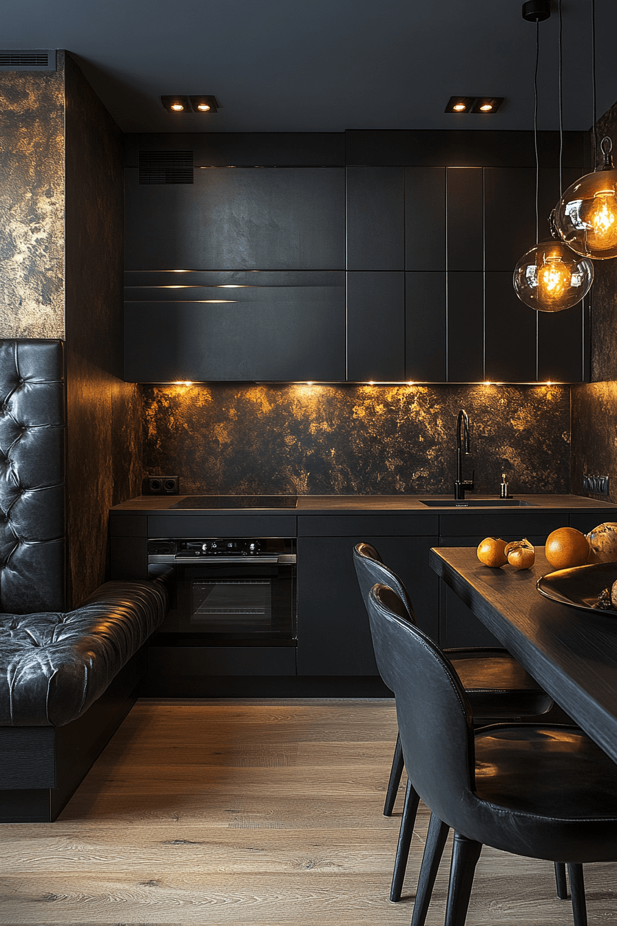 small moody kitchen