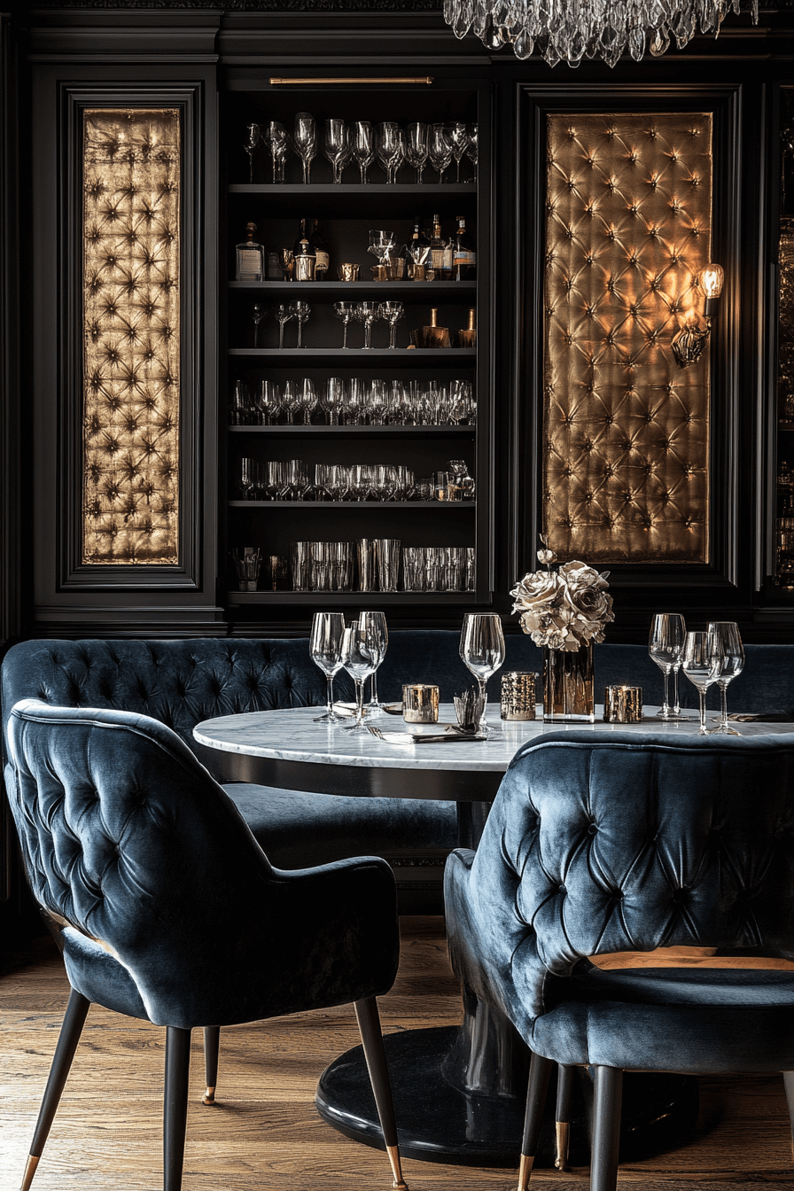 moody vintage dining room