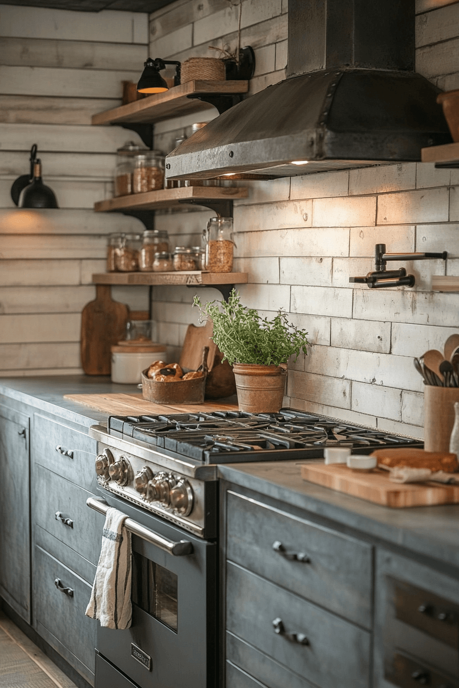 old cabin interior kitchen