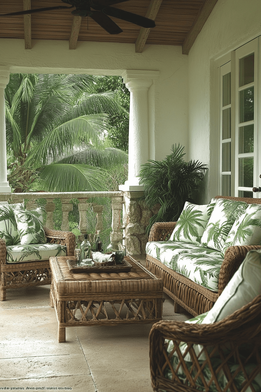 tropical living room