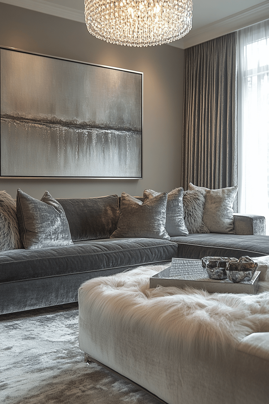 moody neutral living room