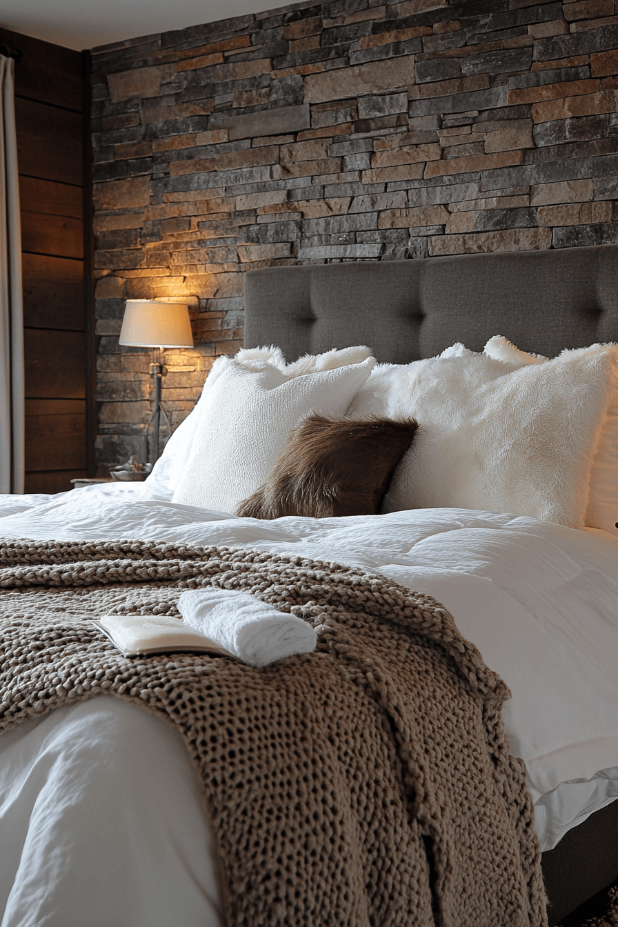 Stone Wall Bedroom