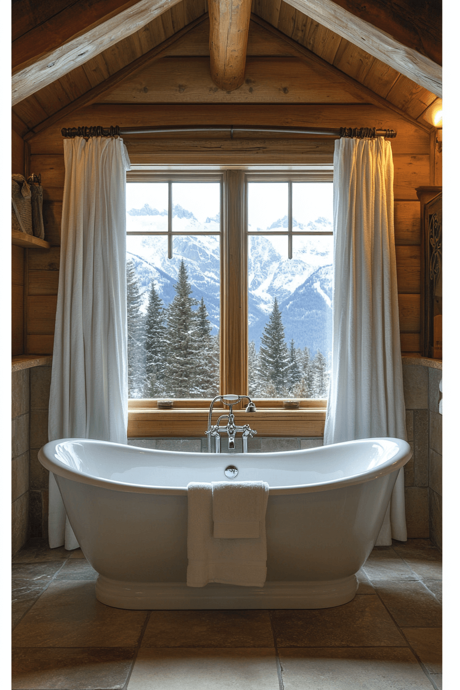 old cabin interior bathroom