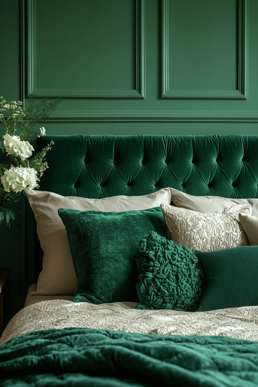 29 Moody Green Bedroom Inspirations for a Perfect Balance of Tranquility and Drama moody green bedroom