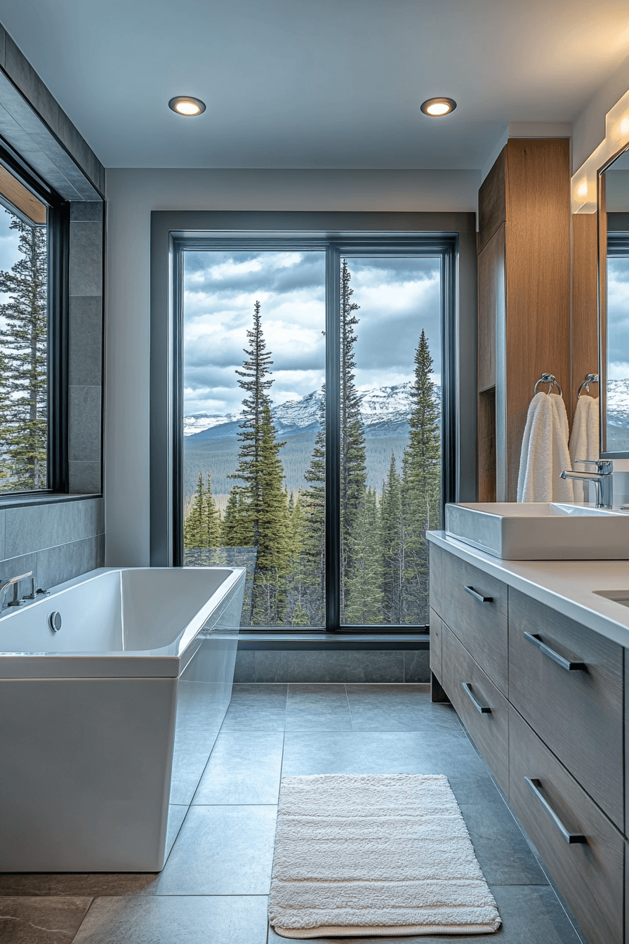 29 Cabin Bathroom Aesthetics That Channel Peaceful Forest Vibes cabin bathroom