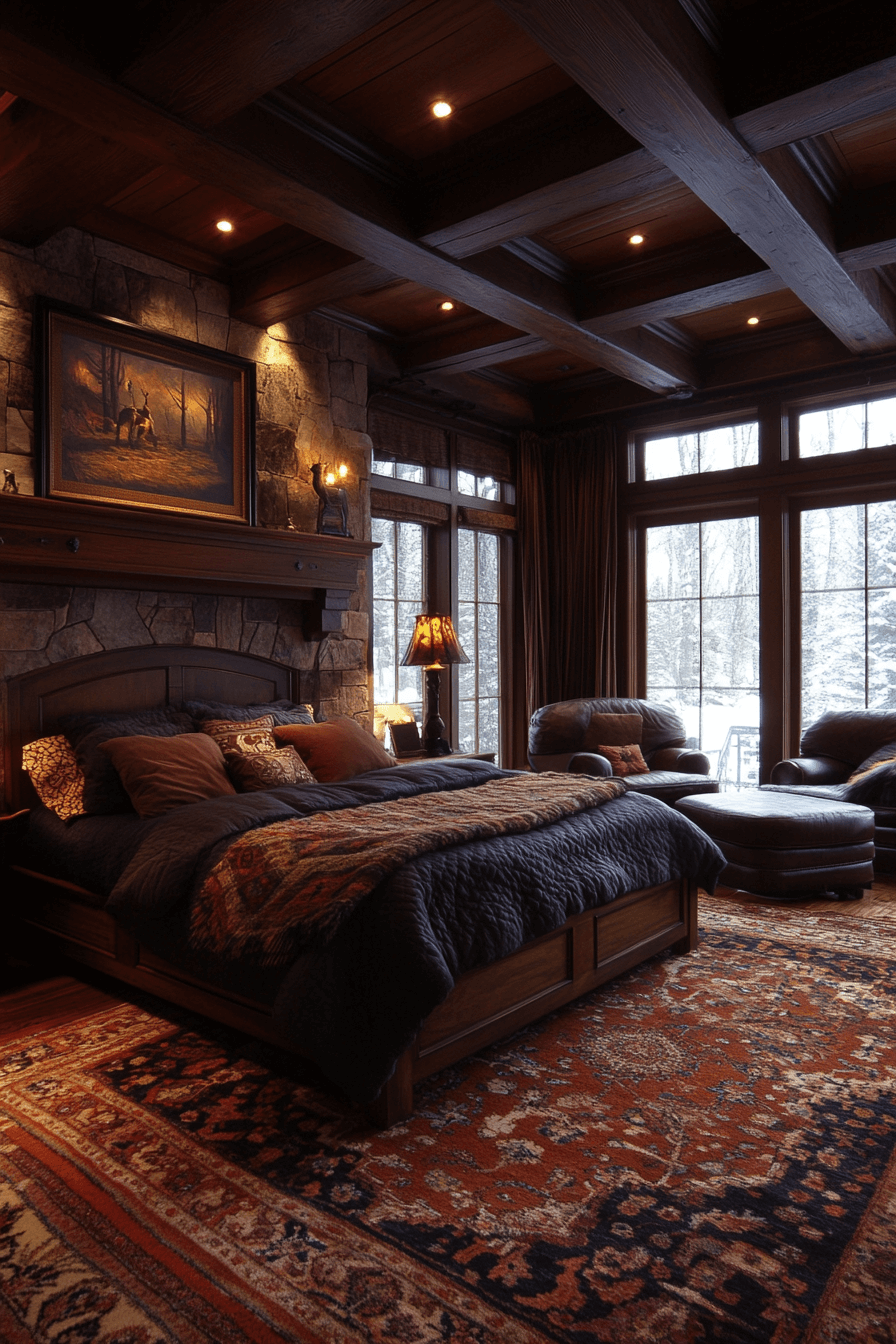 old cabin interior bedroom