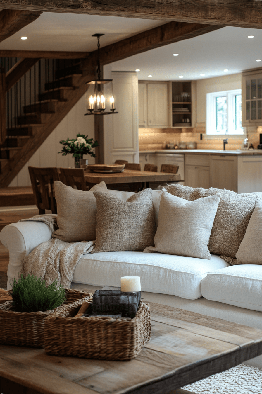 moody neutral living room