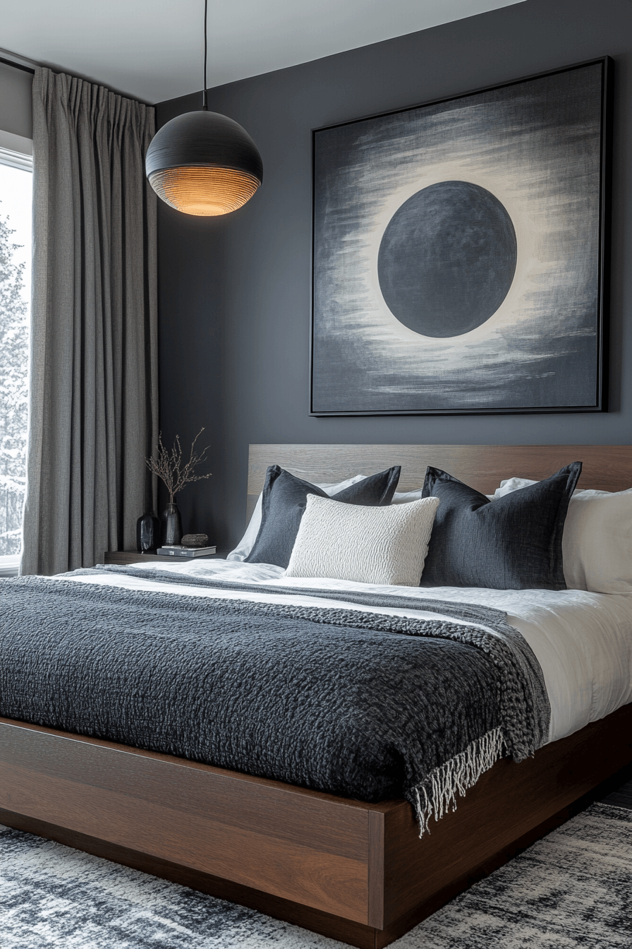 minimalistic bedroom ideas dark