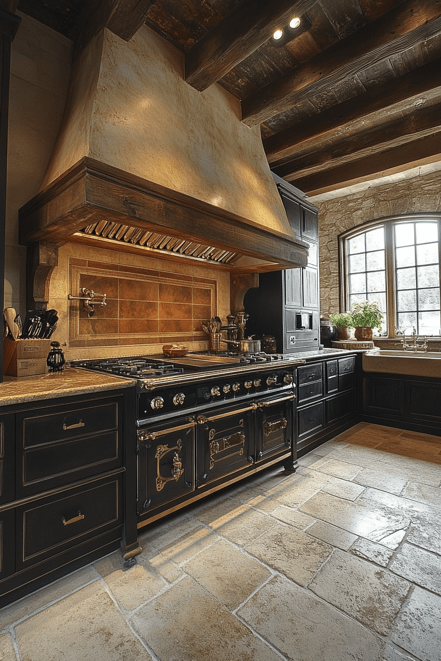 dark academia kitchen