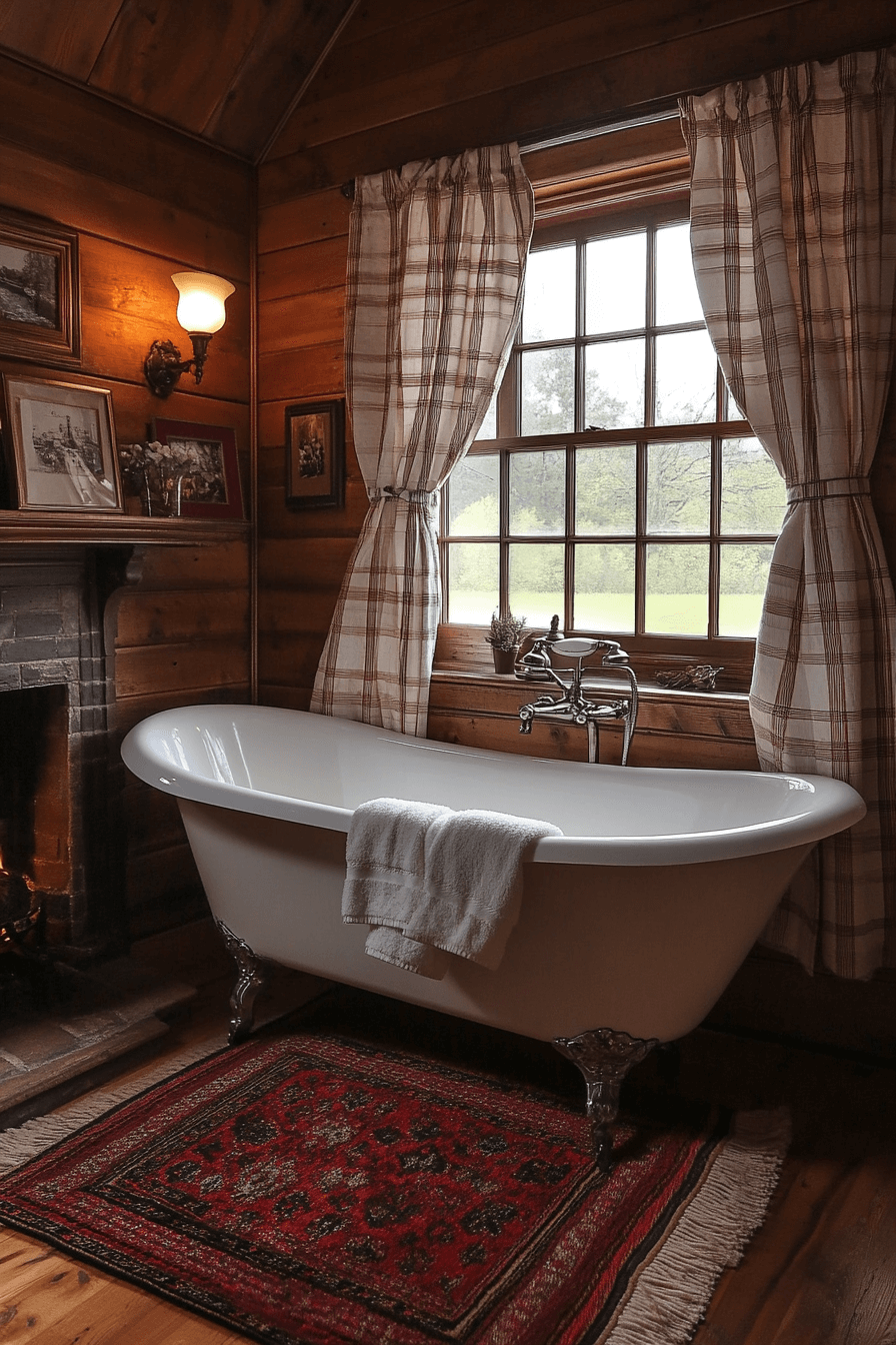 old cabin interior bathroom