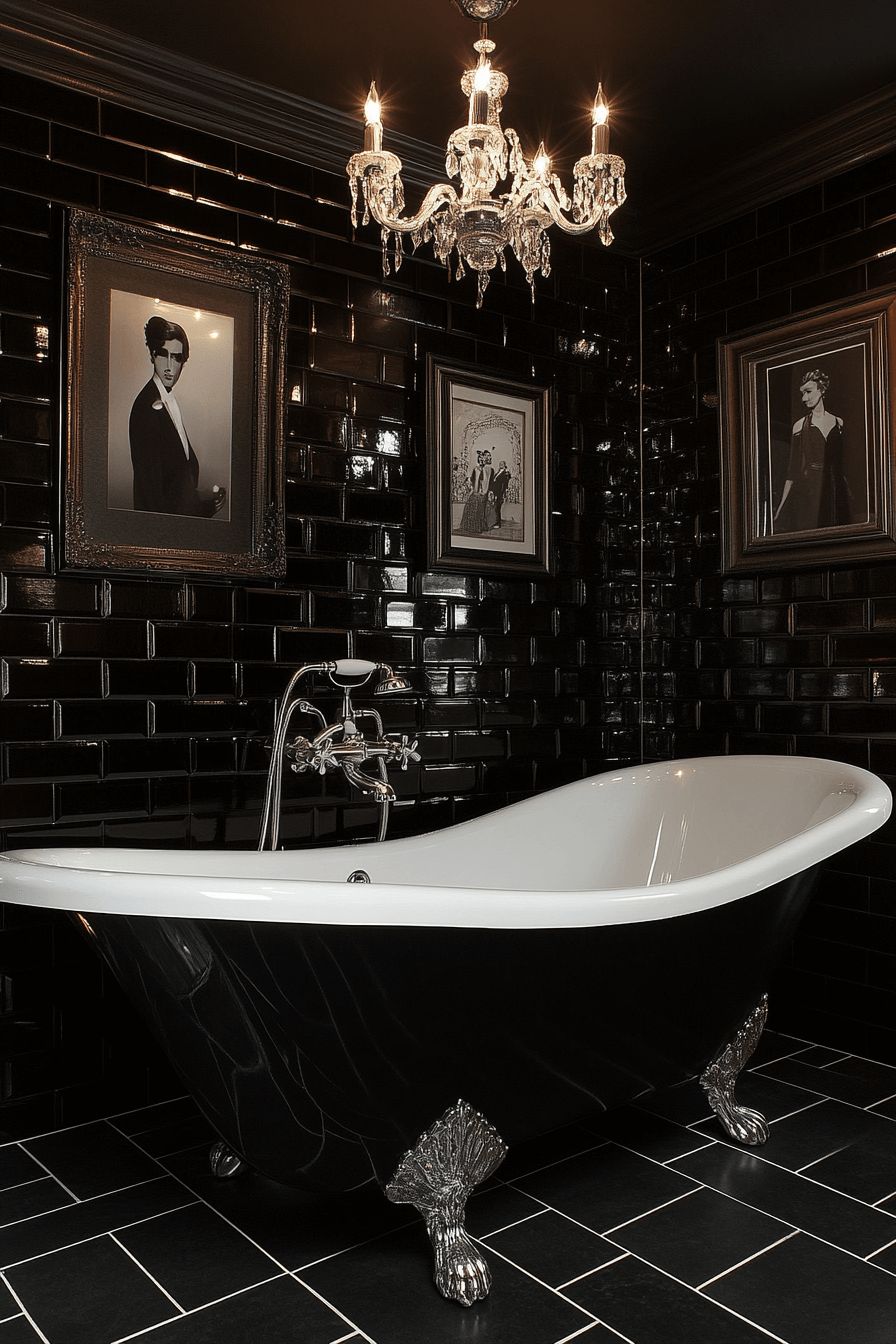 moody vintage bathroom