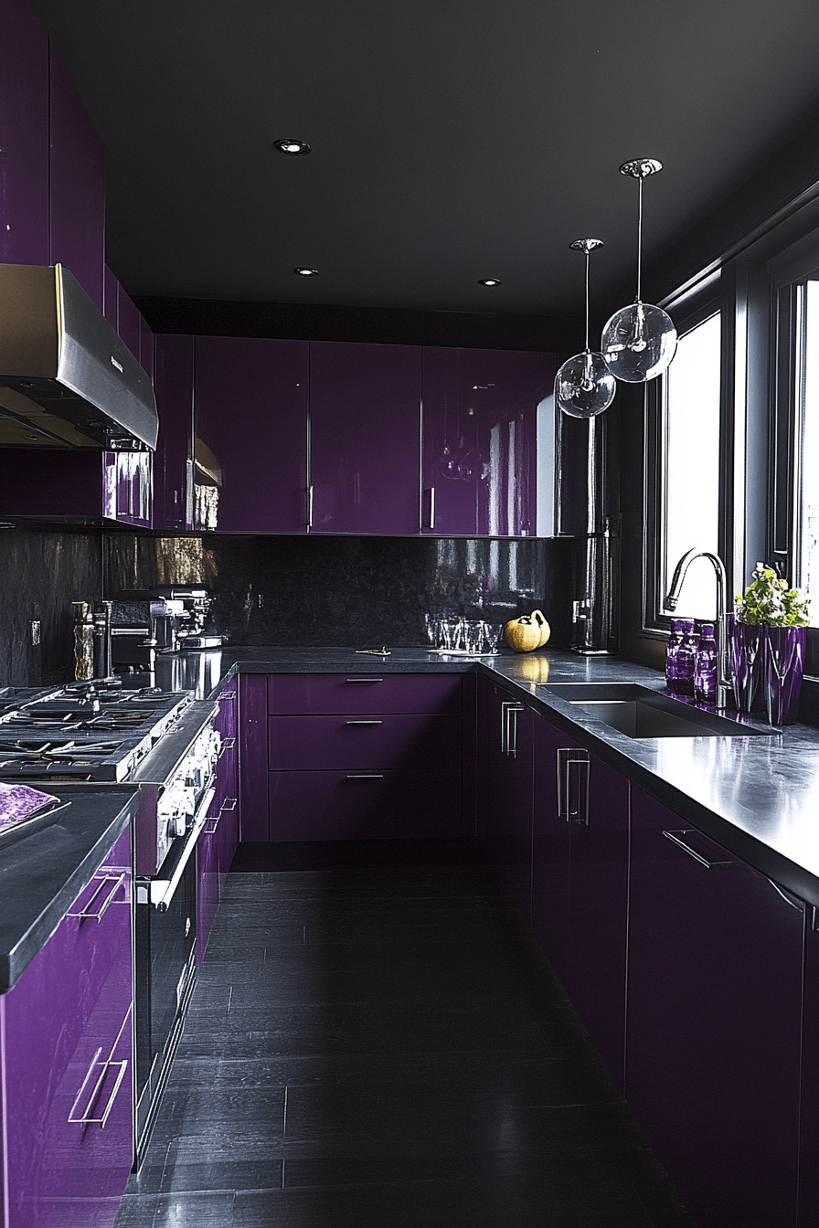 dark and moody kitchen