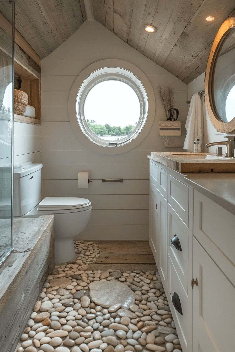 old cabin interior bathroom