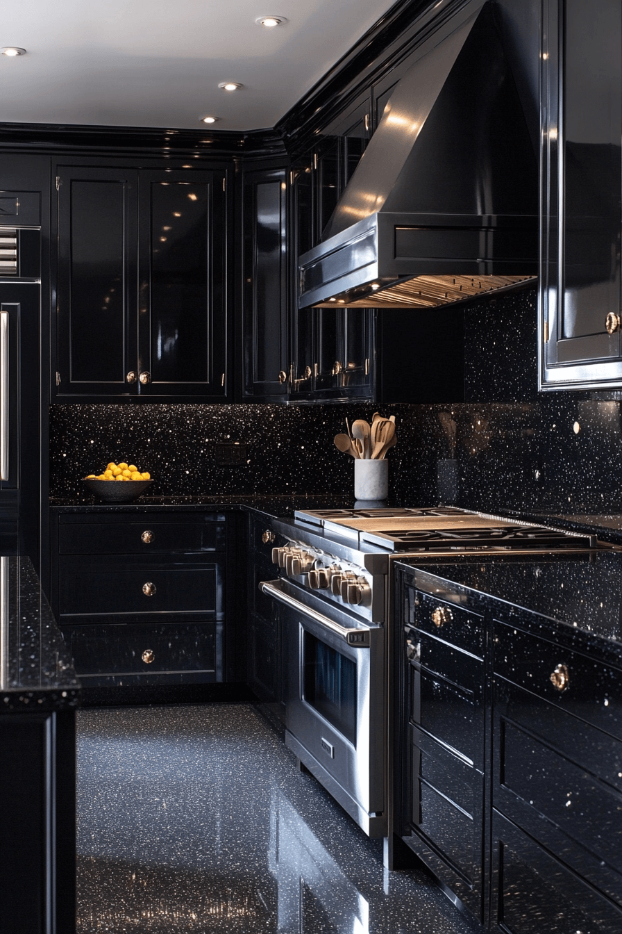 moody kitchen cabinets