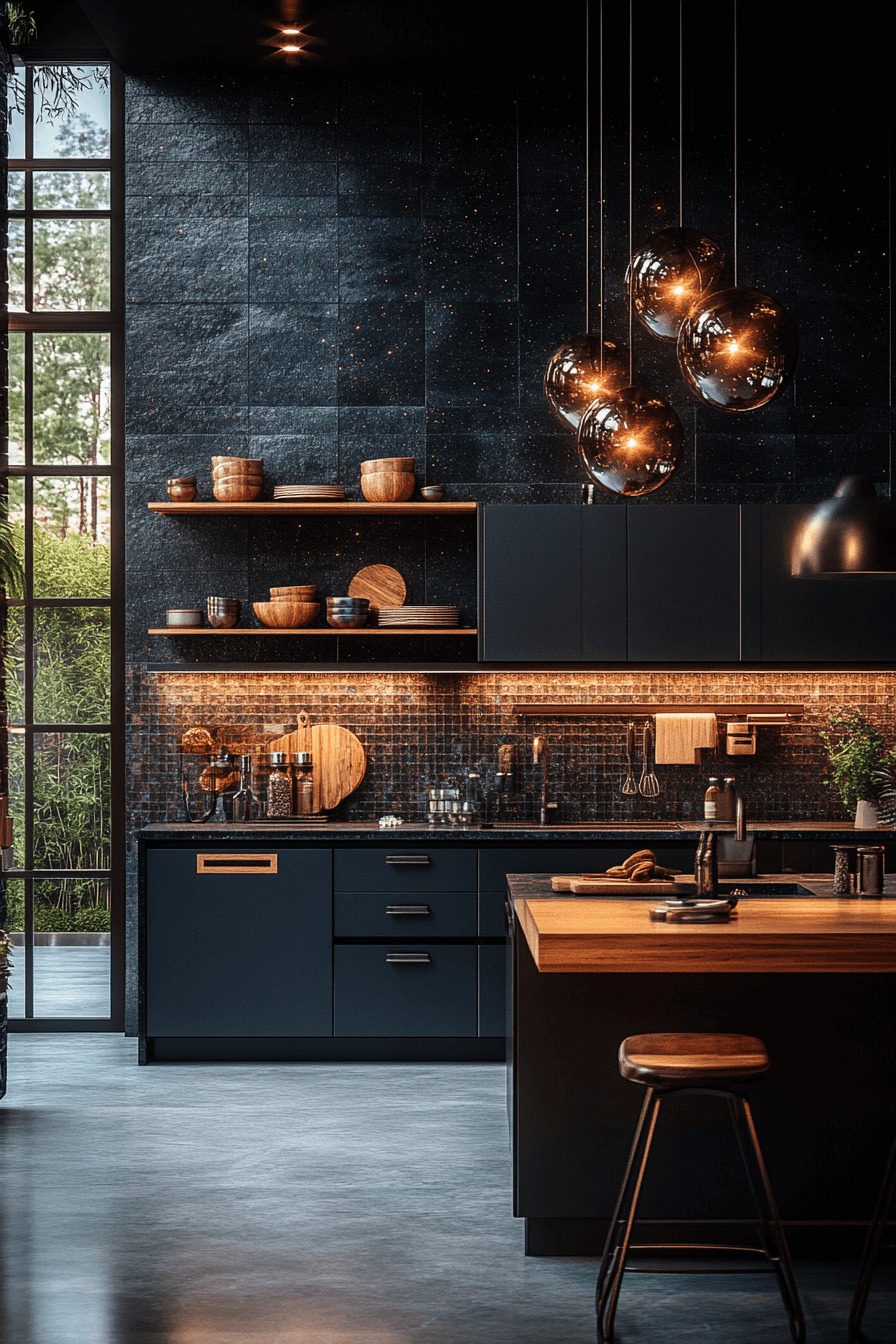 small moody kitchen