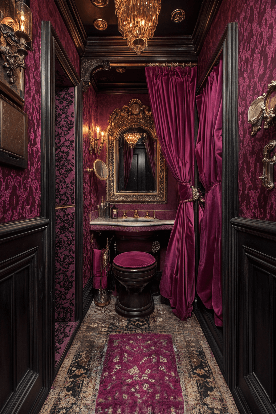 moody vintage bathroom