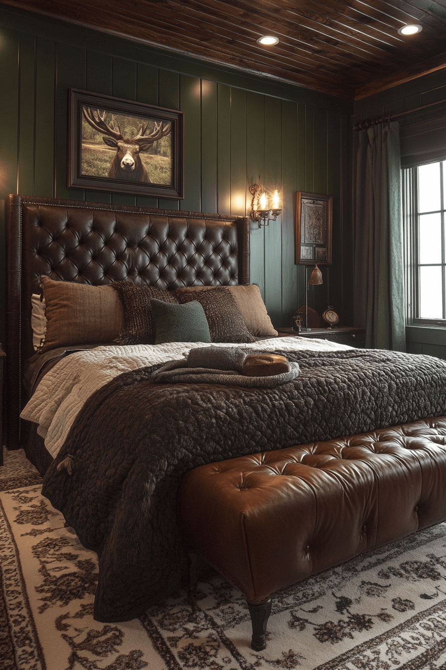 old cabin interior bedroom