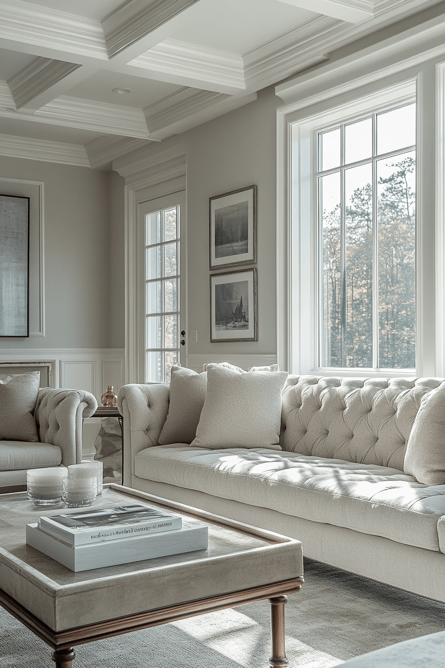 moody neutral living room