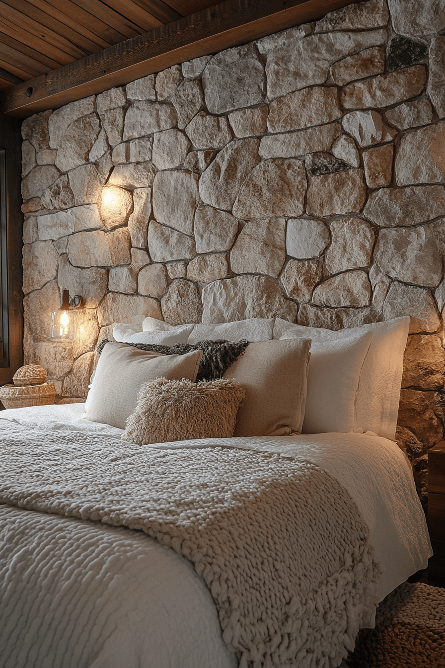 Stone Wall Bedroom