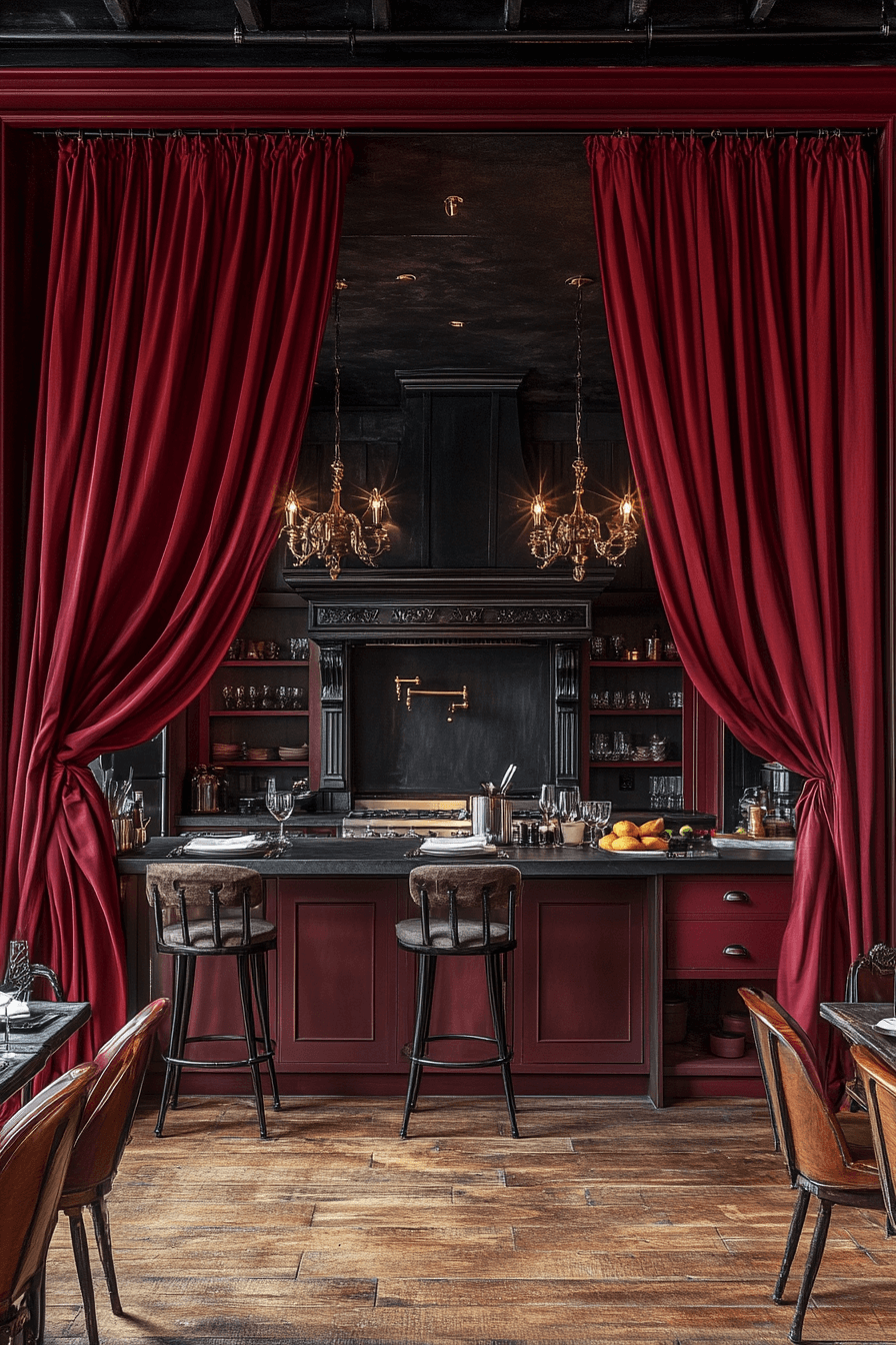 dark academia kitchen