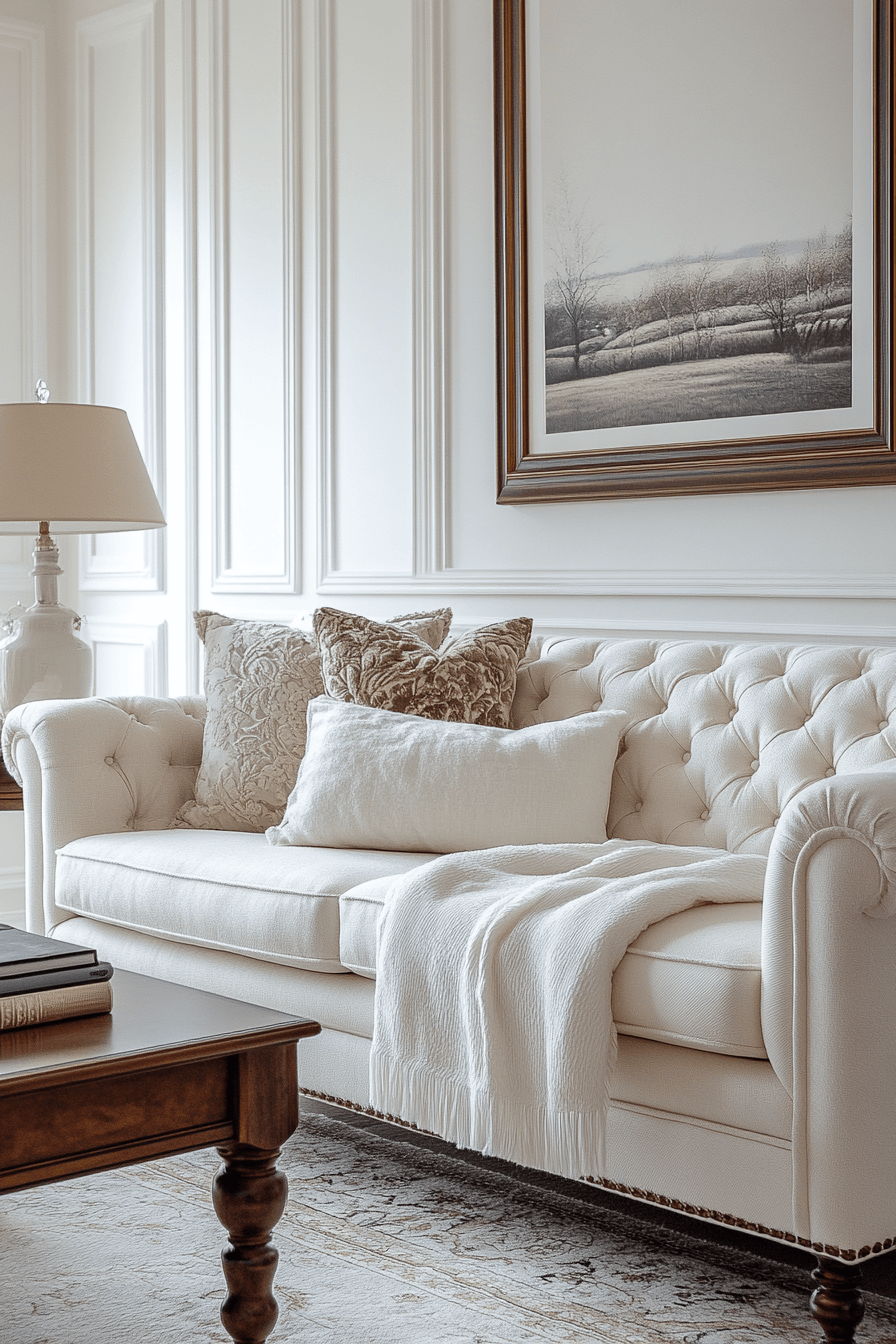 white living room decor