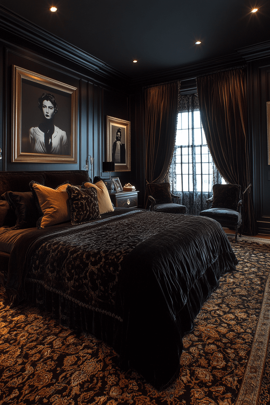 moody vintage bedroom