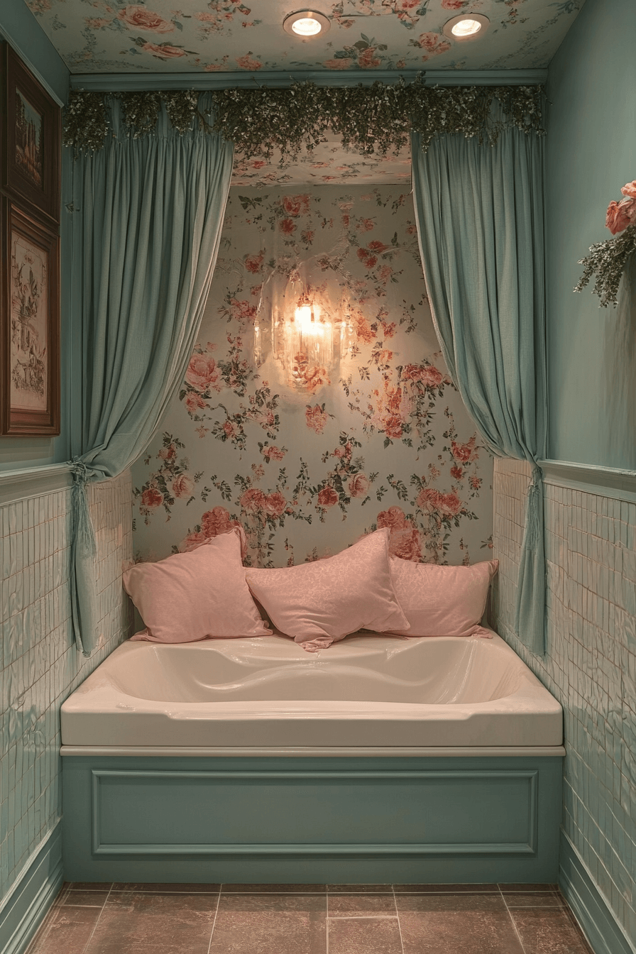 moody vintage bathroom