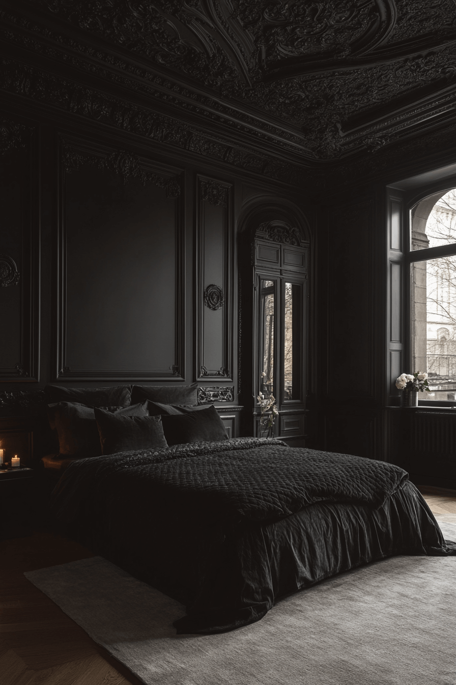 minimalistic bedroom ideas dark