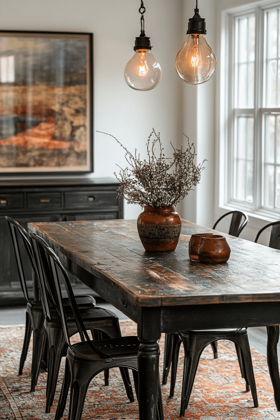 modern vintage dining room