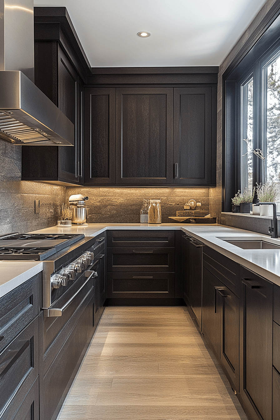dark kitchen aesthetic