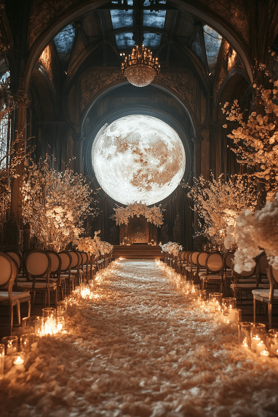 moody romantic wedding decor