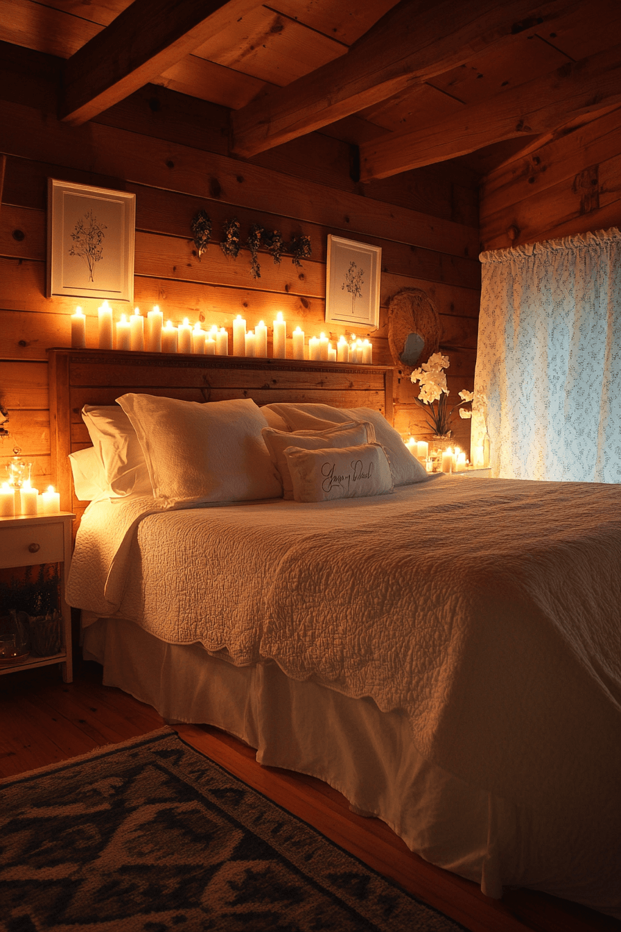 old cabin interior bedroom