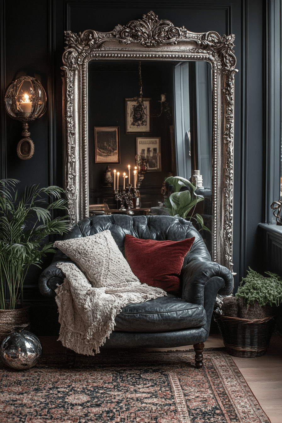 moody vintage living room